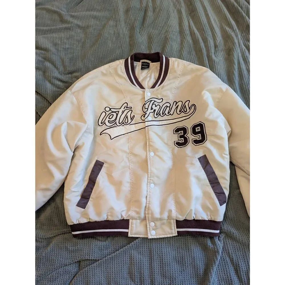 Iets Frans Men's Size Small Tan Brown Varsity Jacket Coat